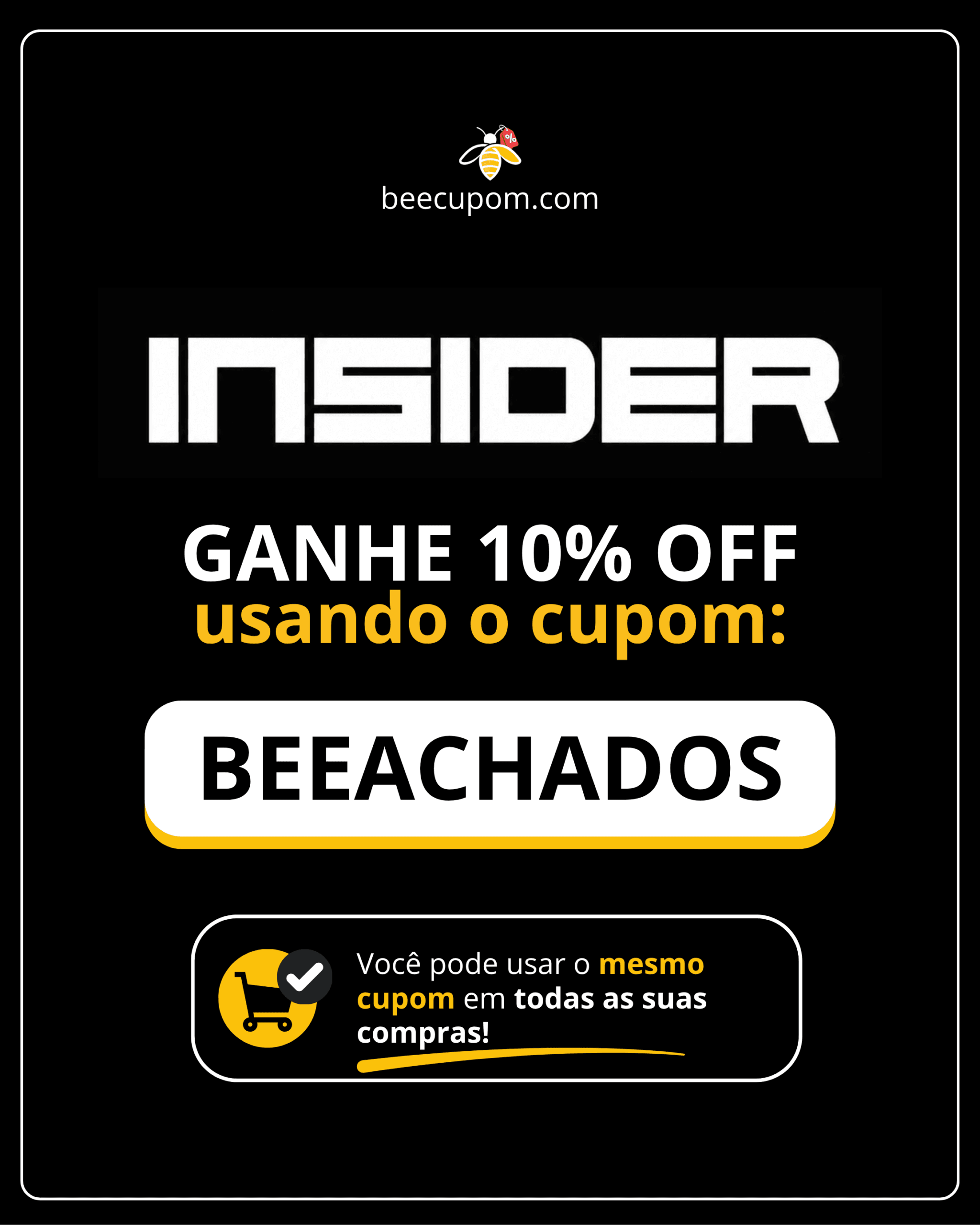 Código de desconto Insider BEEACHADOS