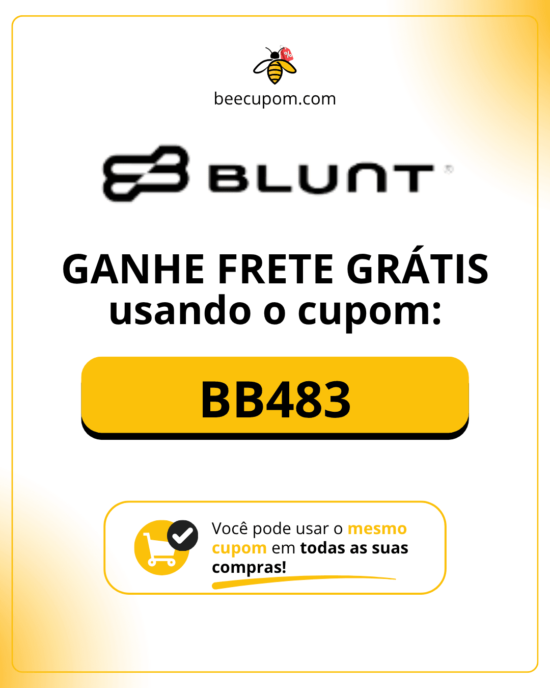 Cupom de desconto Blunt
