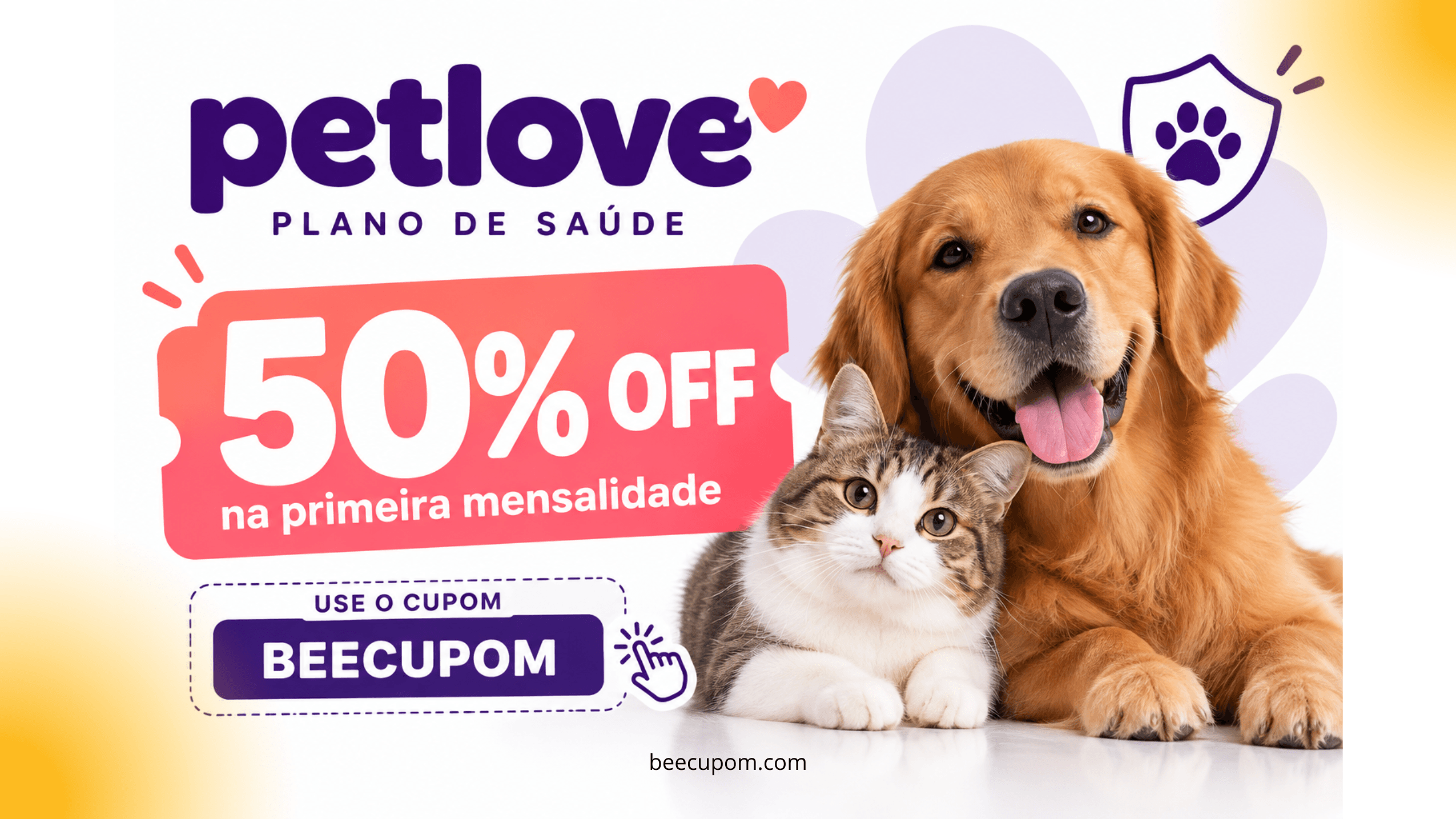 Cupom Petlove Plano de Saúde BEECUPOM com 50% OFF na primeira mensalidade