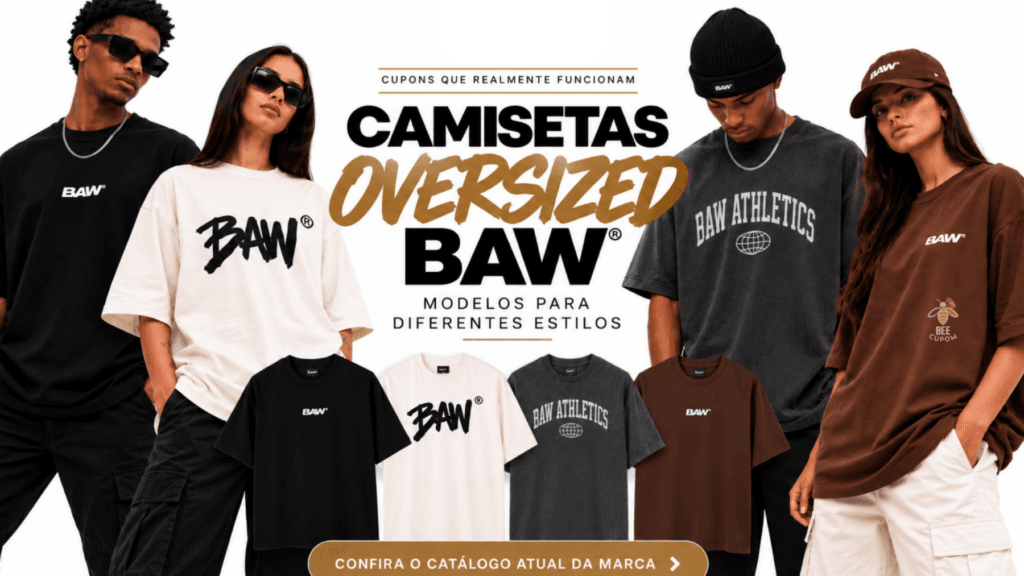 Modelos de camisetas oversized BAW