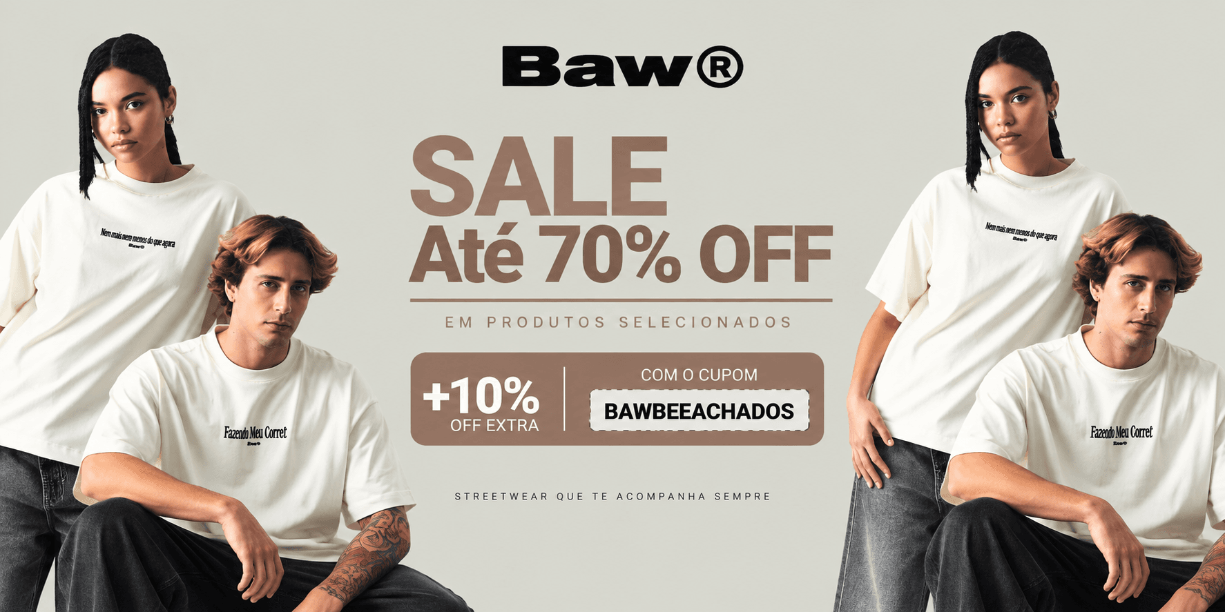 Sale BAW com até 70% OFF e cupom BAWBEEACHADOS