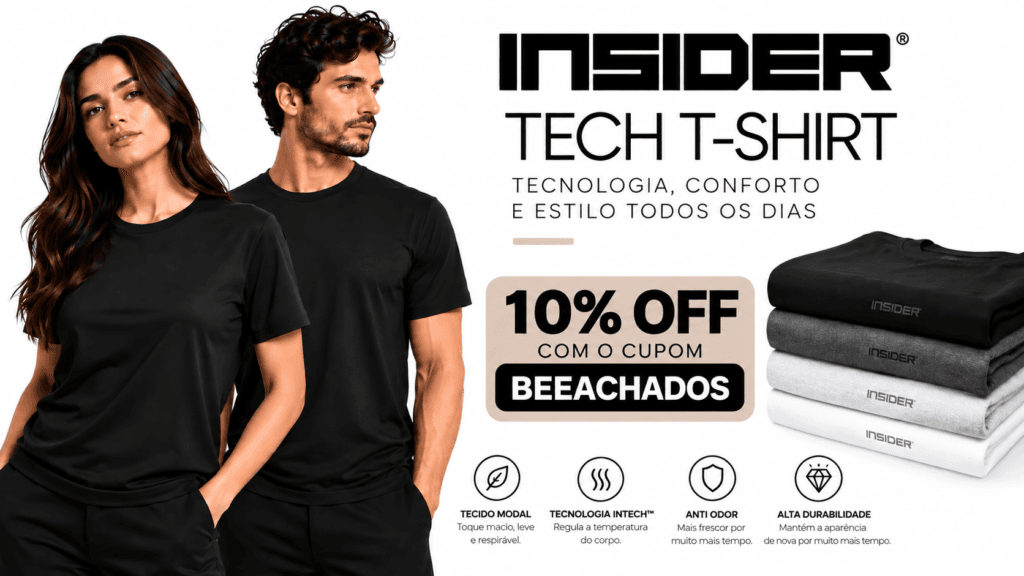 Tech T-Shirt Insider com cupom BEEACHADOS 10% OFF